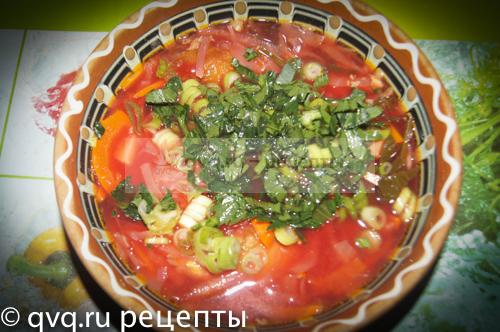 тарелка с борщем