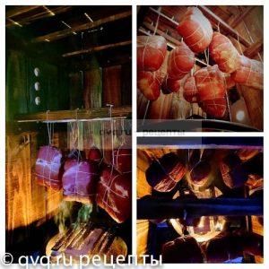 мясо коптим