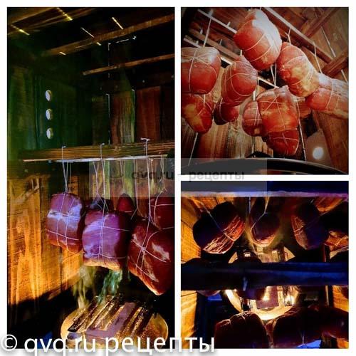 мясо коптим